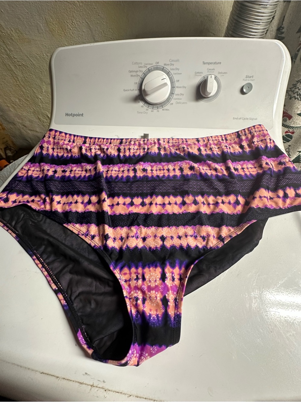torrid High-Waist Swim Bottoms in Pink and Purple Tie-Dye